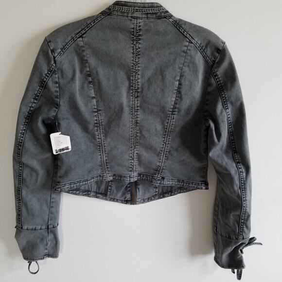 NWT $128 Free People Lace Up Twill Jacket - Picture 4 of 6